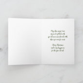 Tante & Oom Vrolijk Kerstmis Groene Kerstboom Feestdagen Kaart (Binnen)