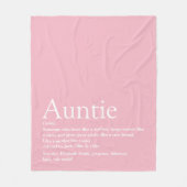 Tante Opoe Citaat Meisje Roze Modern Leuk Vetgaaf Fleece Deken (Voorkant)