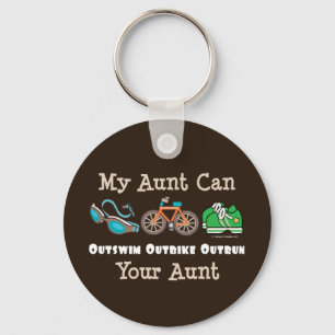Tante Outswm Outbike Outrun Sleutelhanger Triathlo