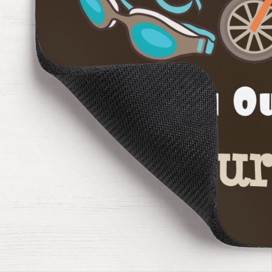 Tante Outzwemm Outbike Outrun Triathlon Mousepad Muismat (Hoek)