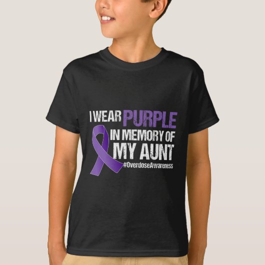 Tante Overdose Awareness Memory T-shirt (Voorkant)