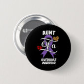 Tante Overdosis Awareness Leopard Buffalo Plaid Fa Ronde Button 5,7 Cm (Voorkant /achterkant)