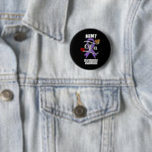 Tante Overdosis Awareness Leopard Buffalo Plaid Fa Ronde Button 5,7 Cm (In situ)