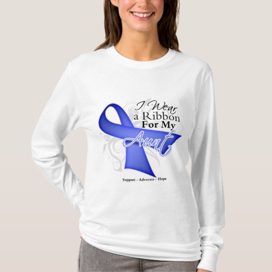 Tante Periwinkle Ribbon - Stomach Cancer T-shirt (Voorkant)