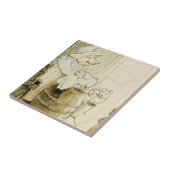 Tante Pettitoes en drie biggen van Beatrix Potter Tegeltje (Zijkant)
