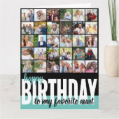 Tante Photo Collage 31 Afbeelding Happy Birthday Kaart (Voorkant)