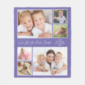 Tante Photo Collage Paars Fleece Deken (Voorkant)