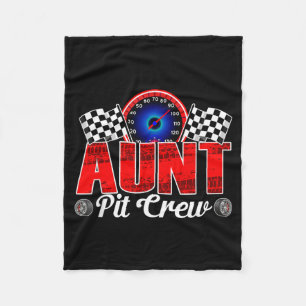 Tante Pit Crew Racing Familie Race Auto Verjaardag Fleece Deken