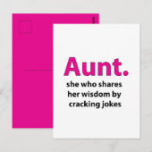 Tante Quote Tante Briefkaart (Voorkant / Achterkant)