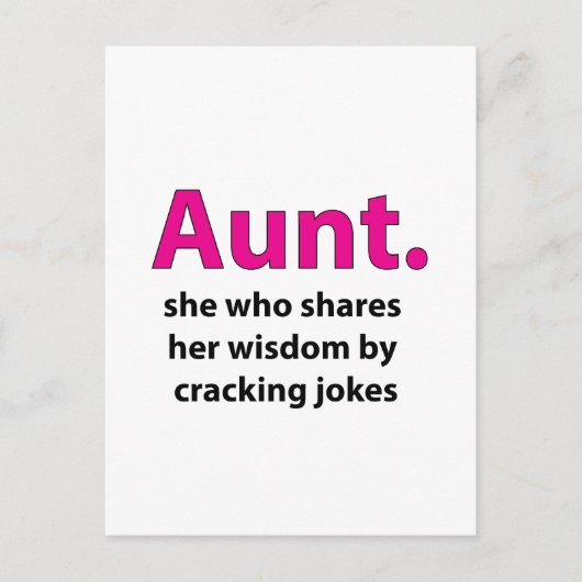 Tante Quote Tante Briefkaart (Voorkant)