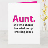 Tante Quote Tante Kaart (Gele Bloem)