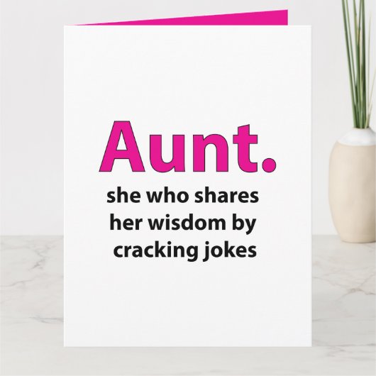 Tante Quote Tante Kaart (Voorkant)