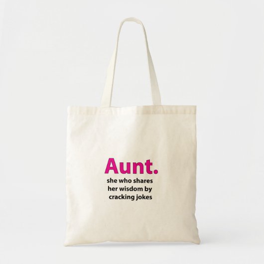 Tante Quote Tante Tote Bag (Voorkant)