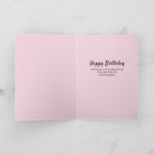 Tante roze geel gepersonaliseerde bloemen verjaard kaart (Binnen)