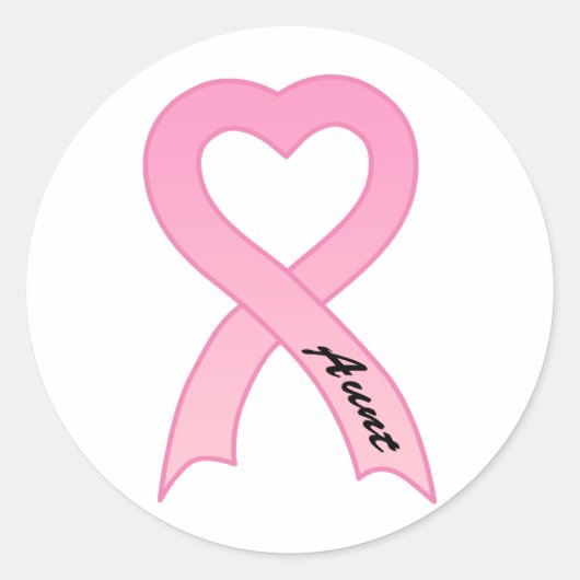 Tante roze lint Sticker (Voorkant)