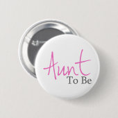 Tante (roze script) ronde button 5,7 cm (Voorkant /achterkant)