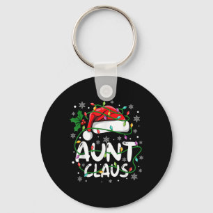 Tante Santa Claus Familie Kerst Squad Crew Match Sleutelhanger