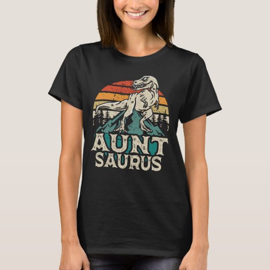 Tante Saurus Dinosaurus T Rex Tante Saurus Matchin T-shirt (Voorkant)