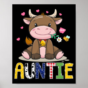 Tante Schattige Koe Boeren Bedankt Jongen Matching Poster