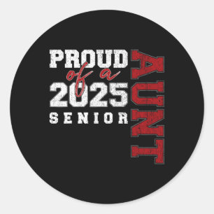 Tante Senior 2025 Trots op een CL van 2025 Afstude Ronde Sticker