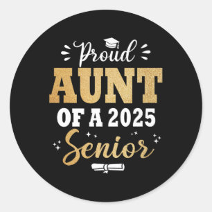 Tante Senior 2025 Trotse Tante van een CL van 2025 Ronde Sticker
