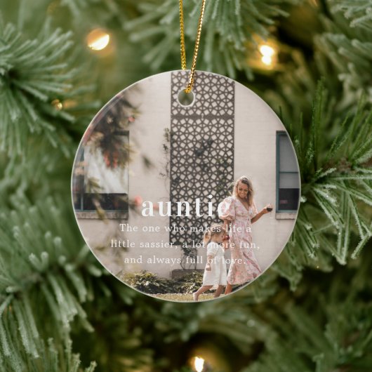 tante | Sentimentele foto KeepSake Kerstmis Keramisch Ornament (Boom)