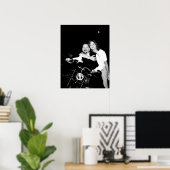 Tante Sharon Harley Black & White Poster (Thuiskantoor)
