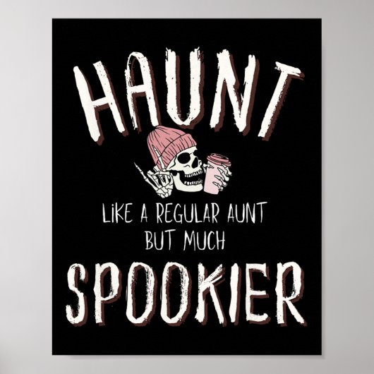Tante Shirt Halloween Skeleton Kostuum Poster (Voorkant)