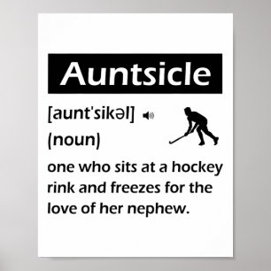 Tante-sicle Grappige Hockey Tante Sicle Definitie Poster