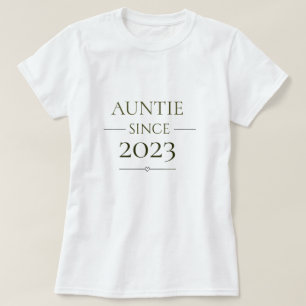 Tante Sinds Gepersonaliseerd Jaar Minimalistische T-shirt