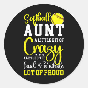 Tante Softll Trots Tante Van Een Softll Speler Tan Ronde Sticker