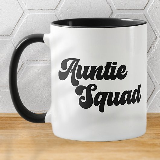 Tante Squad Eenvoudige  Retro Typografie Mok