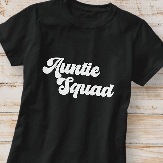 Tante Squad Eenvoudige  Retro Typografie T-shirt
