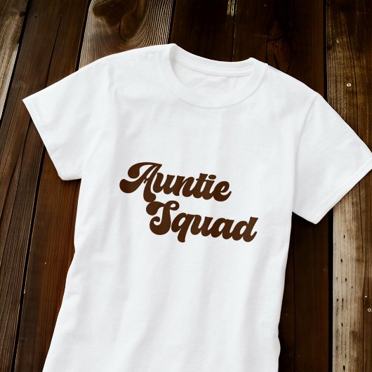 Tante Squad Eenvoudige  Retro Typografie T-shirt