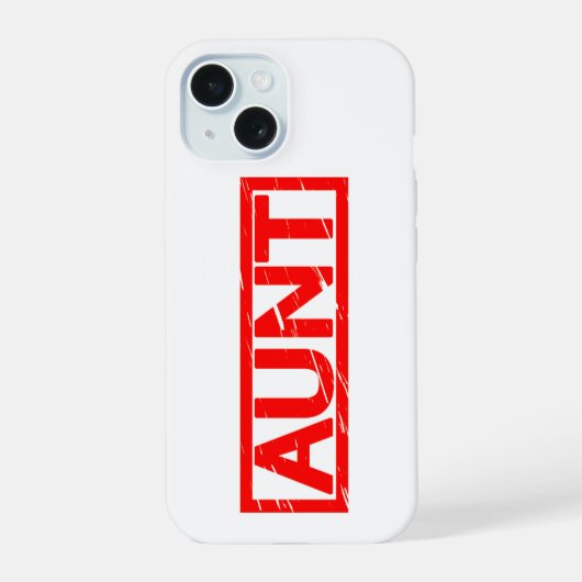 Tante Stamp iPhone 15 Case (Achterkant)