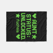 Tante Status Ontgrendeld Pixel Art Neon Groen Game Fleece Deken (Voorkant (Horizontaal))