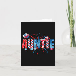 Tante Sungles Vlag Vuurwerk Patriottisch 4e van Am Kaart