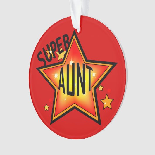 Tante Super Star kerstversiering 2 Ornament (voorkant)