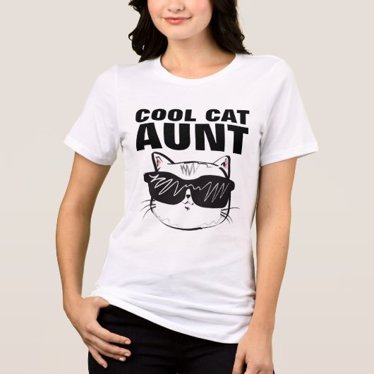 TANTE T-shirt, COOLE KAT Tri-Blend Shirt (Voorkant)