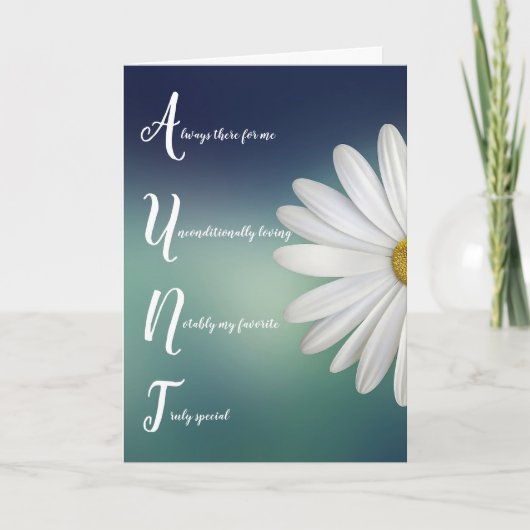 Tante Tante Bloemen Verjaardag Kaart (Voorkant)