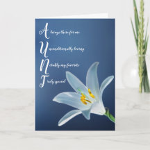 Tante Tante Bloemen Verjaardag Kaart