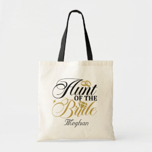 Tante tante Bride voegt een naam toe Weddenschap Tote Bag