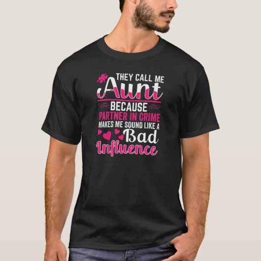 Tante tante Cool Aunt belt me tante T-shirt (Voorkant)