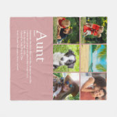 Tante Tante Definitie  Foto Stof Roze Fleece Deken (Voorkant (Horizontaal))