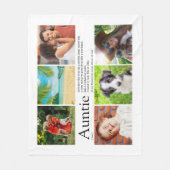 Tante Tante Definitie Fotocollage Fleece Deken (Voorkant)