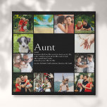 Tante tante definitie leuk foto collage imitatie canvas print<br><div class="desc">Personaliseer met 12 favoriete foto's en gepersonaliseerde boodschap voor uw speciale,  favoriete tante of tante om een uniek cadeau te creëer. Het is een perfecte manier om haar te shows hoe geweldig ze elke dag is. Ontworpen door Thisnotme©</div>