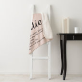 Tante tante Definition Script Roos Gold Glitter Sherpa Deken (In situ)