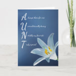 Tante tante Floral Moederdag Birthday Card Kaart<br><div class="desc">Ik wens je tante een Happy Moederdag of Happy Birthday met deze speciale bloemetjesverjaardagskaart.</div>