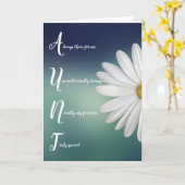 Tante Tante Floral Moederdag Kaart (Gele Bloem)