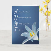 Tante Tante Floral Moederdag Verjaardag Kaart (Gele Bloem)